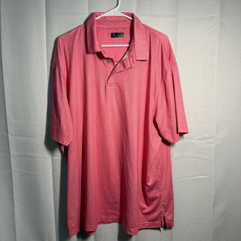 PGA Tour Motionflux 360 Polo Shirt Mens XXL Pink Golf Performance Short Sleeve